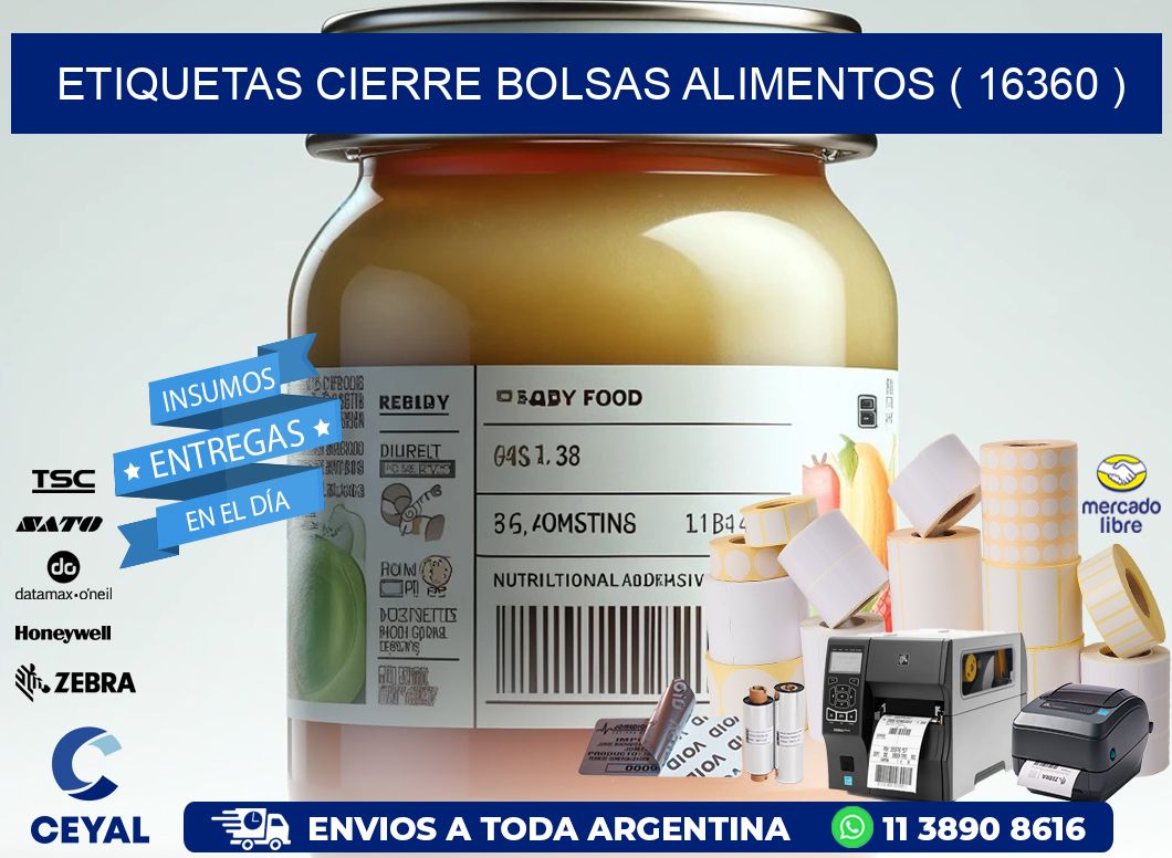 ETIQUETAS CIERRE BOLSAS ALIMENTOS ( 16360 )