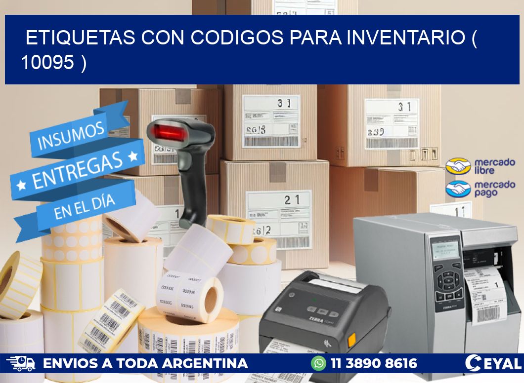 ETIQUETAS CON CODIGOS PARA INVENTARIO ( 10095 )