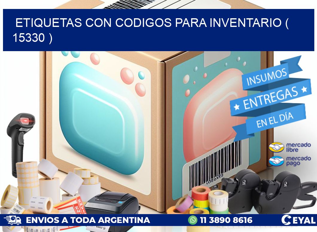 ETIQUETAS CON CODIGOS PARA INVENTARIO ( 15330 )