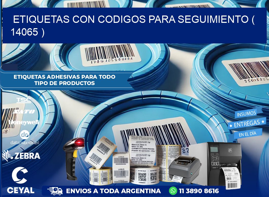 ETIQUETAS CON CODIGOS PARA SEGUIMIENTO ( 14065 )
