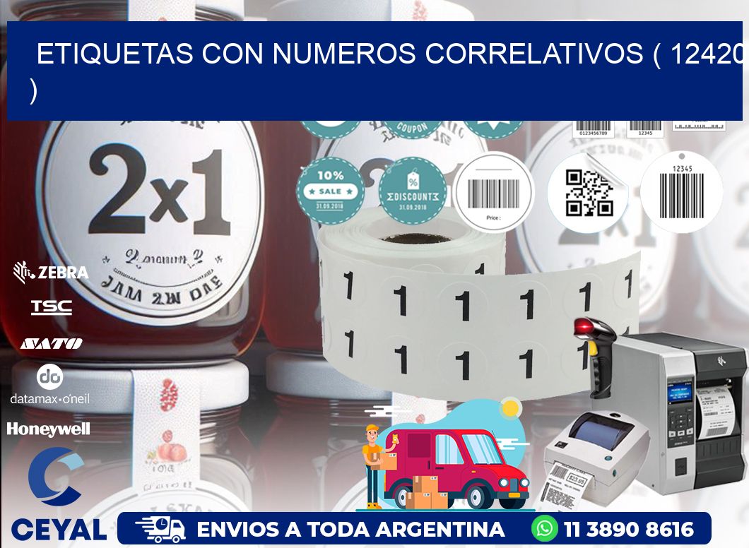 ETIQUETAS CON NUMEROS CORRELATIVOS ( 12420 )