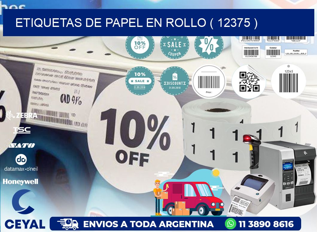 ETIQUETAS DE PAPEL EN ROLLO ( 12375 )