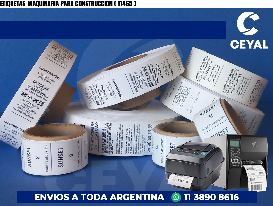 ETIQUETAS MAQUINARIA PARA CONSTRUCCIÓN ( 11465 )