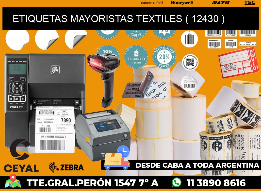 ETIQUETAS MAYORISTAS TEXTILES ( 12430 )