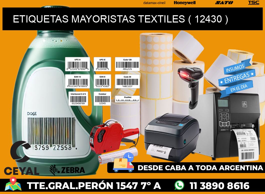 ETIQUETAS MAYORISTAS TEXTILES ( 12430 )
