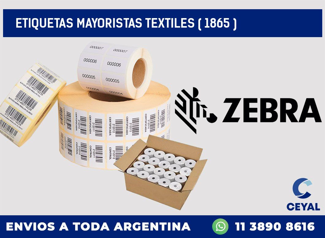 ETIQUETAS MAYORISTAS TEXTILES ( 1865 )