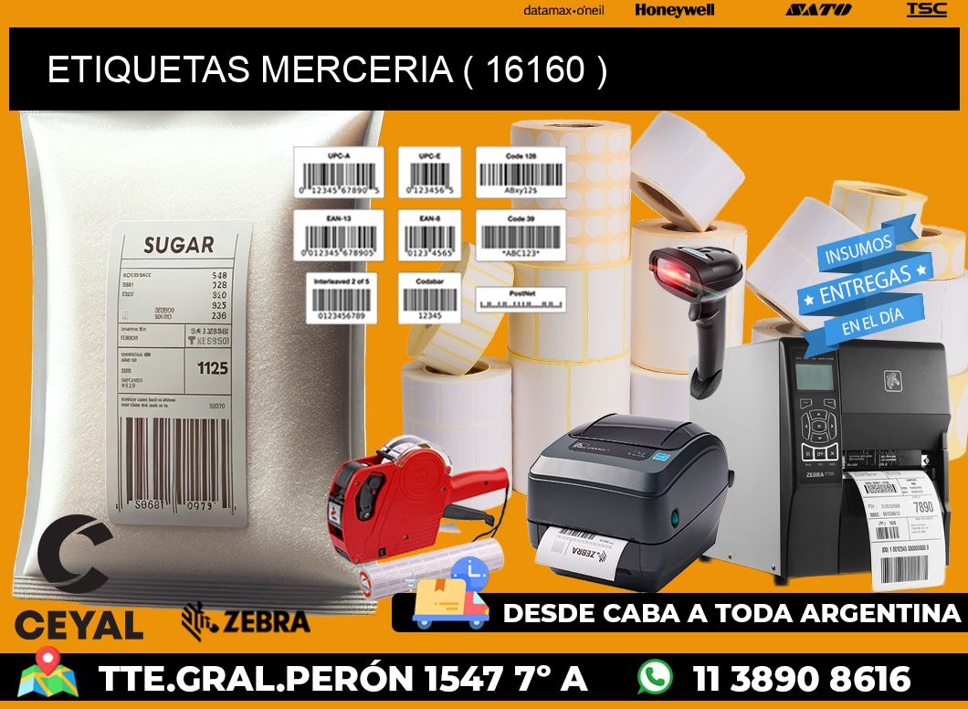ETIQUETAS MERCERIA ( 16160 )
