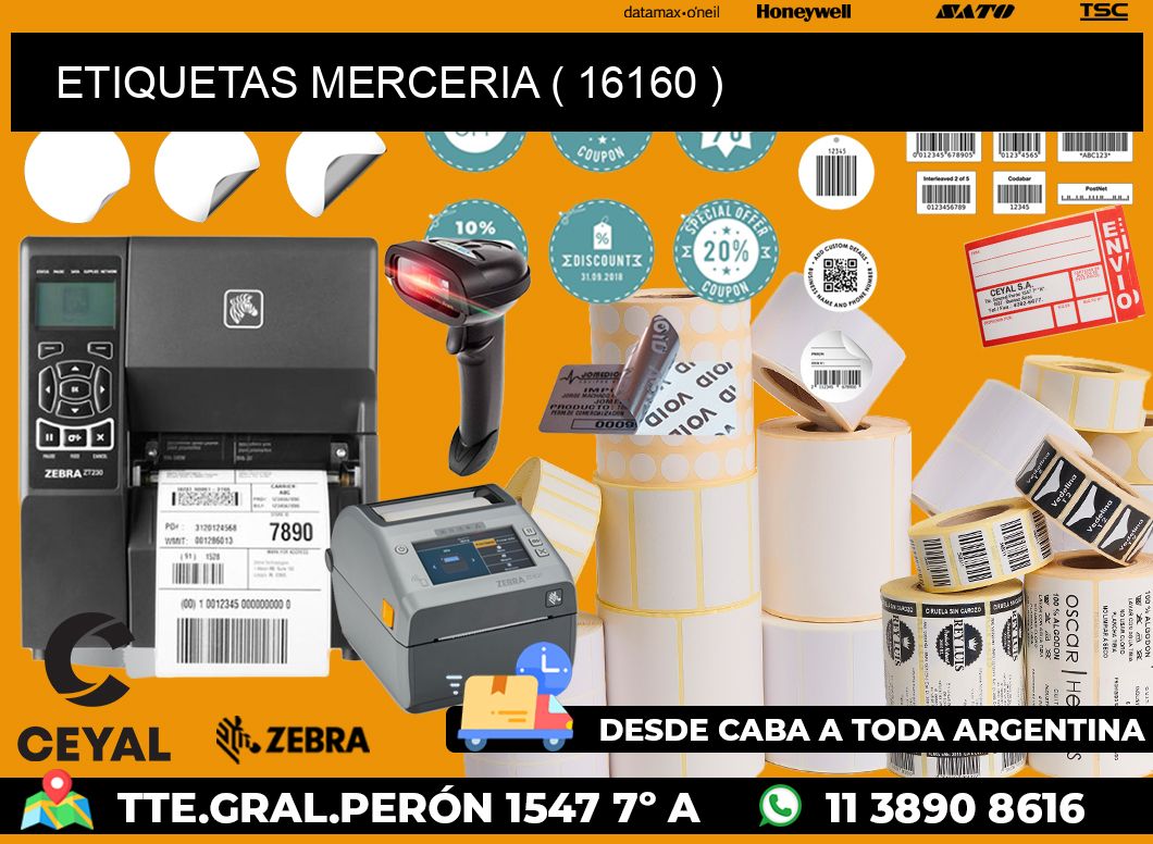 ETIQUETAS MERCERIA ( 16160 )
