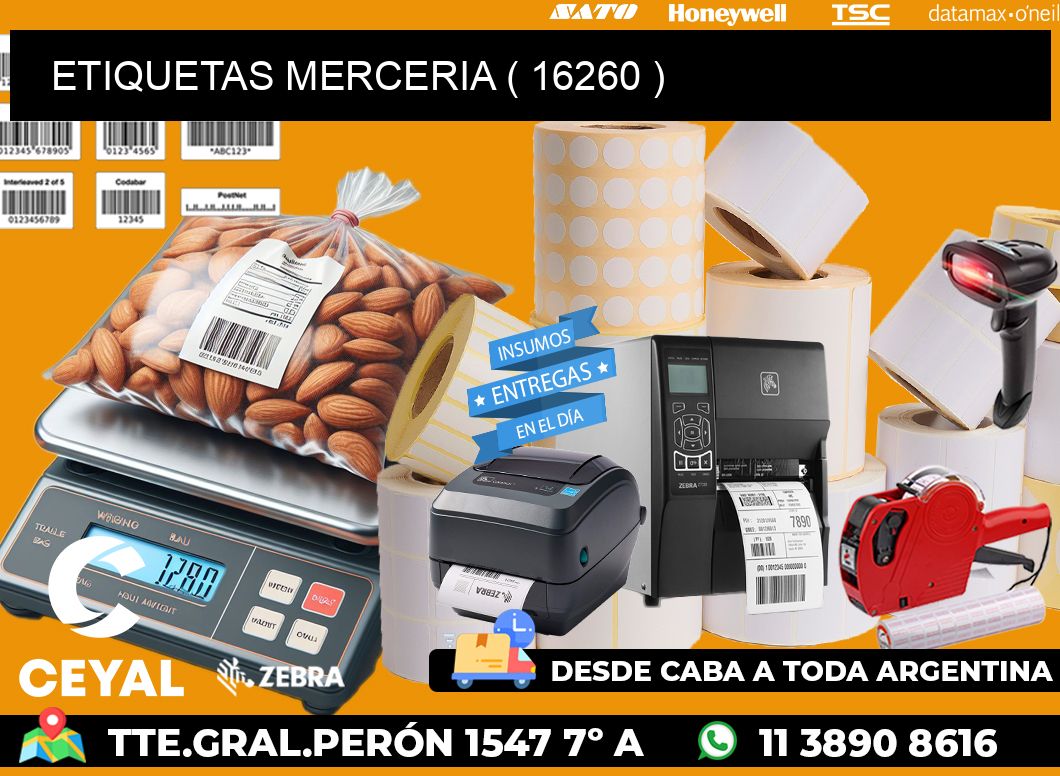 ETIQUETAS MERCERIA ( 16260 )
