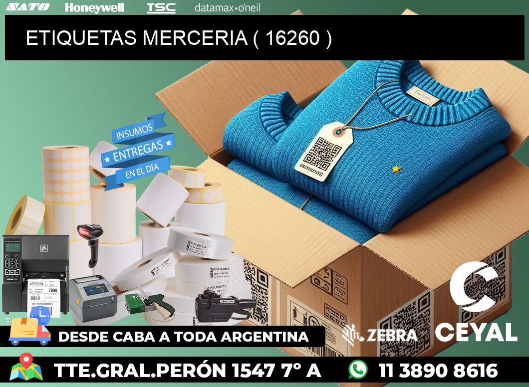ETIQUETAS MERCERIA ( 16260 )