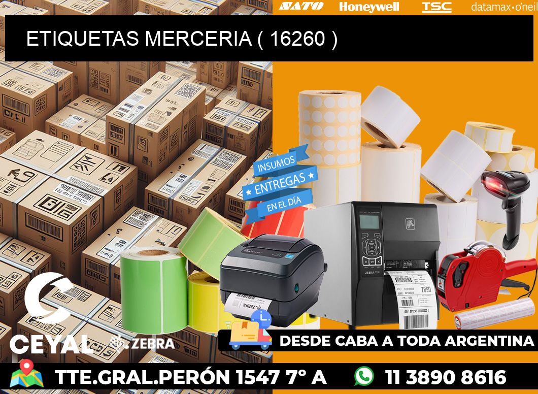 ETIQUETAS MERCERIA ( 16260 )