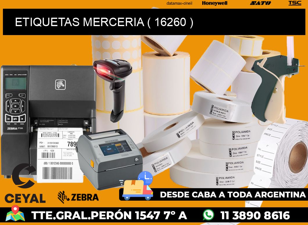 ETIQUETAS MERCERIA ( 16260 )