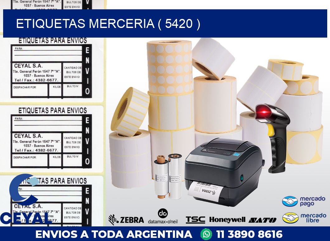 ETIQUETAS MERCERIA ( 5420 )