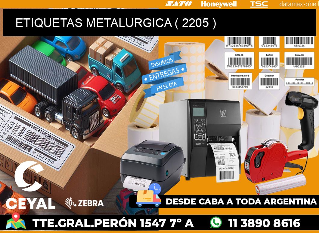 ETIQUETAS METALURGICA ( 2205 )