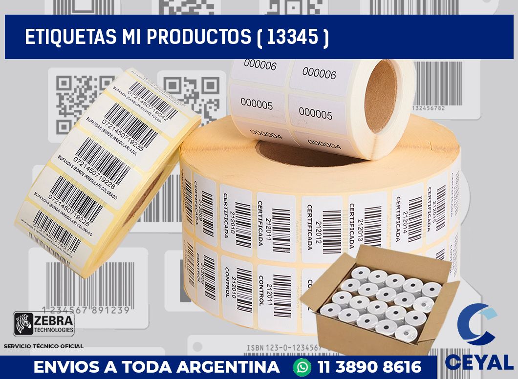 ETIQUETAS MI PRODUCTOS ( 13345 )