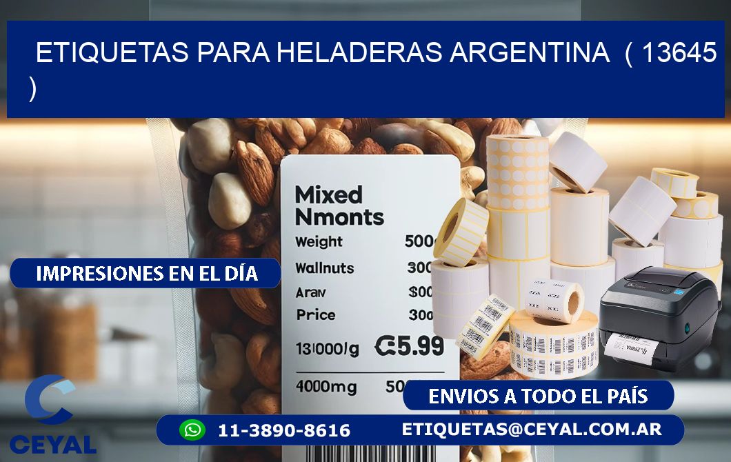 ETIQUETAS PARA HELADERAS ARGENTINA  ( 13645 )