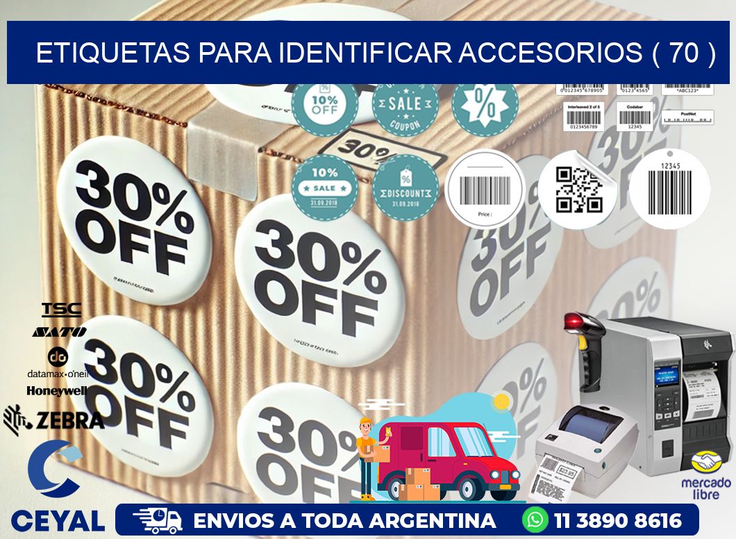 ETIQUETAS PARA IDENTIFICAR ACCESORIOS ( 70 )