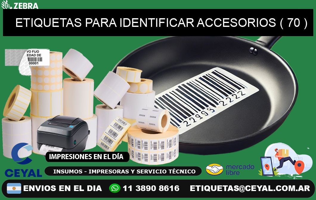 ETIQUETAS PARA IDENTIFICAR ACCESORIOS ( 70 )