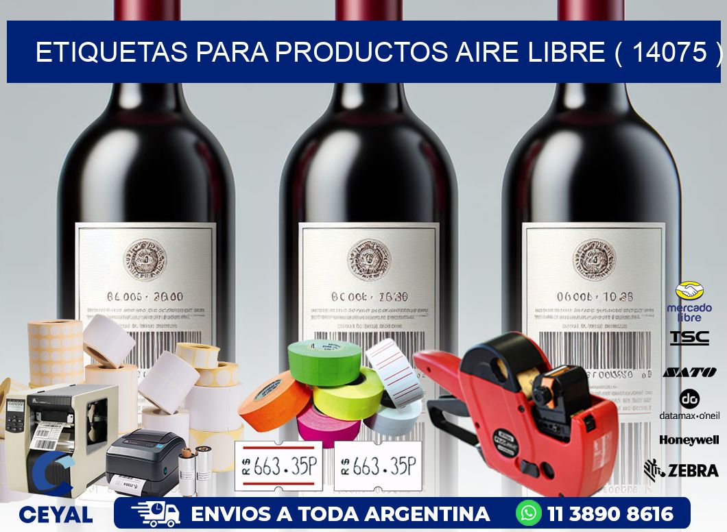 ETIQUETAS PARA PRODUCTOS AIRE LIBRE ( 14075 )