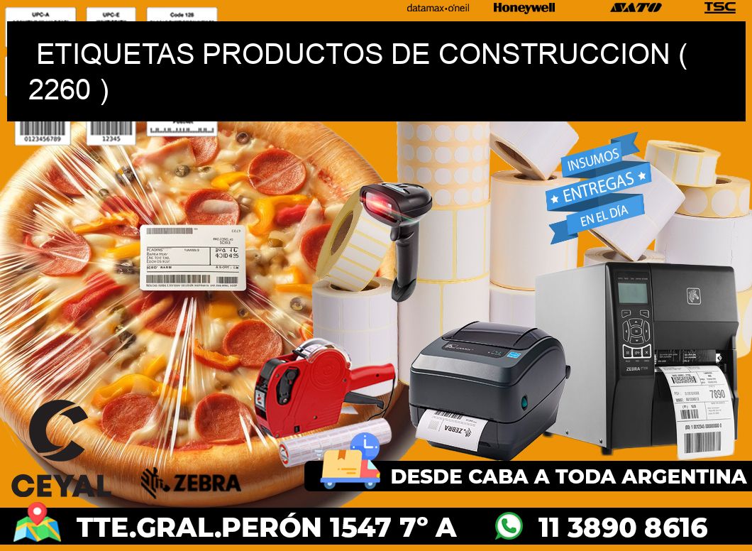 ETIQUETAS PRODUCTOS DE CONSTRUCCION ( 2260 )