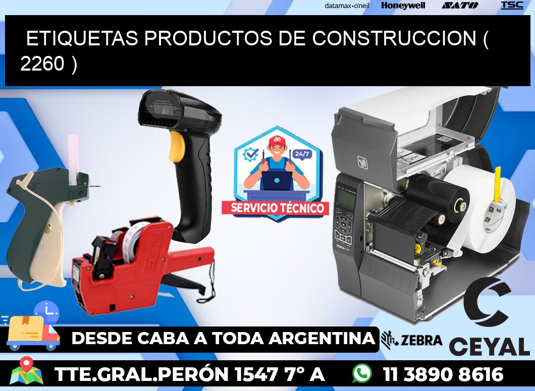 ETIQUETAS PRODUCTOS DE CONSTRUCCION ( 2260 )