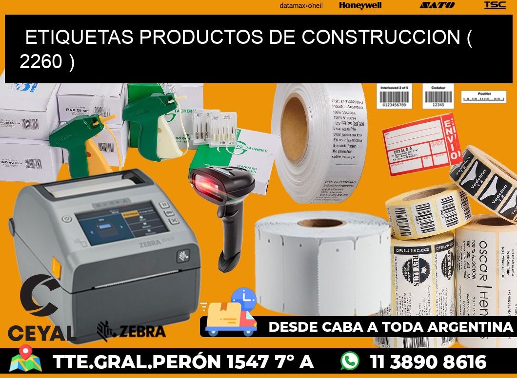 ETIQUETAS PRODUCTOS DE CONSTRUCCION ( 2260 )