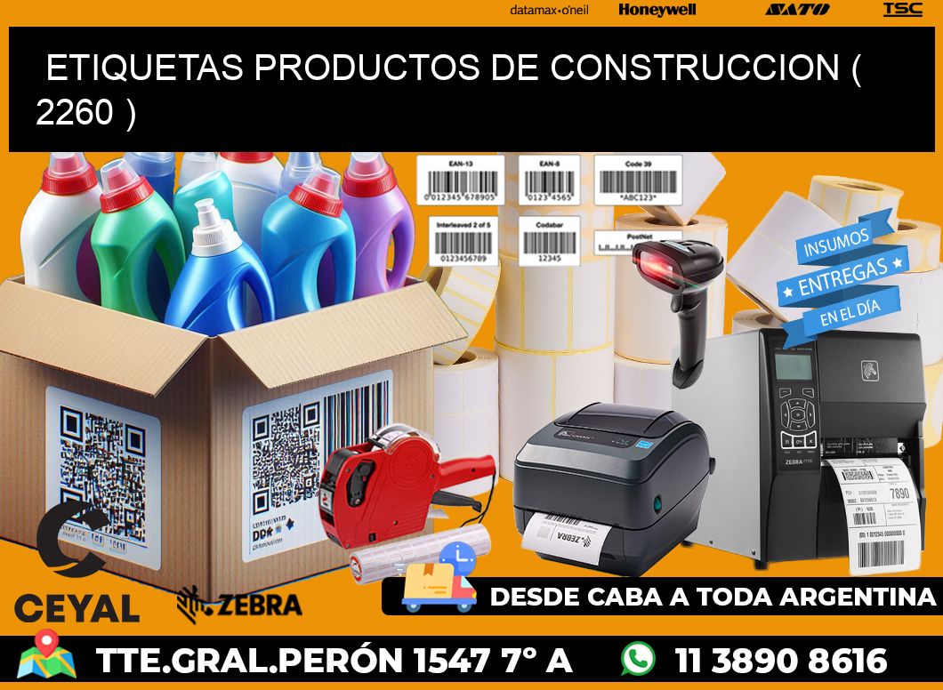 ETIQUETAS PRODUCTOS DE CONSTRUCCION ( 2260 )