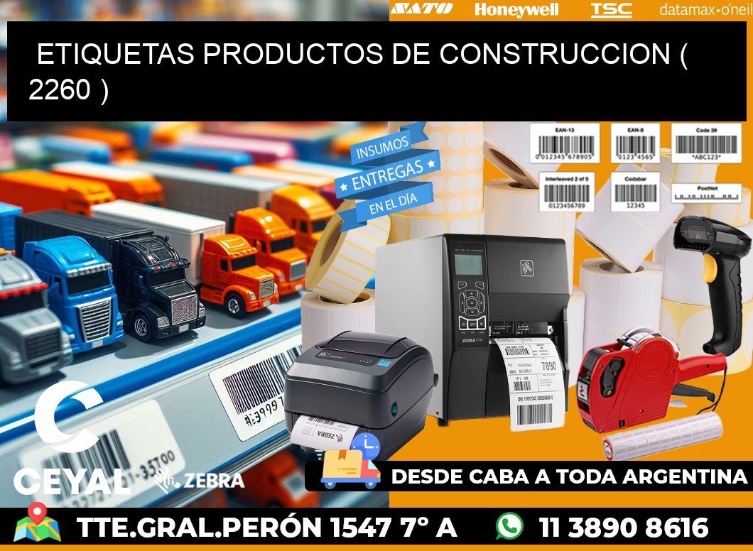 ETIQUETAS PRODUCTOS DE CONSTRUCCION ( 2260 )