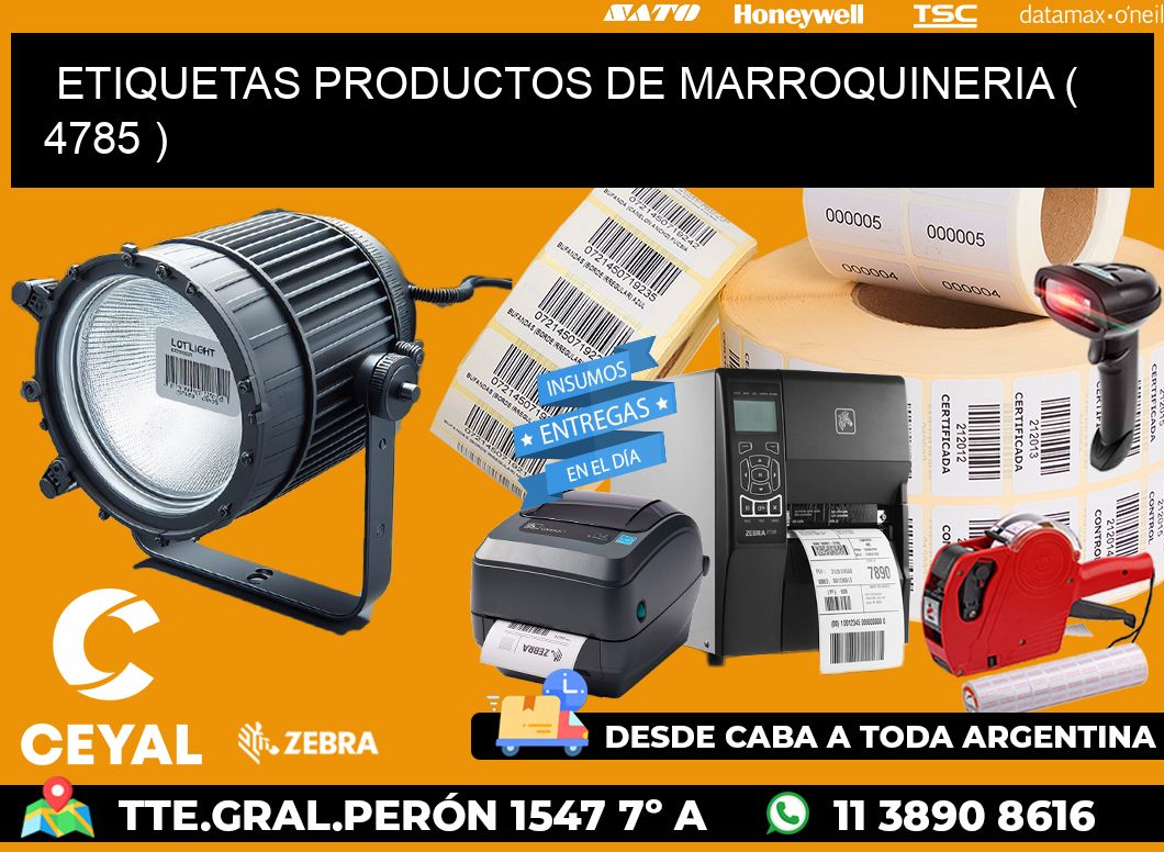 ETIQUETAS PRODUCTOS DE MARROQUINERIA ( 4785 )