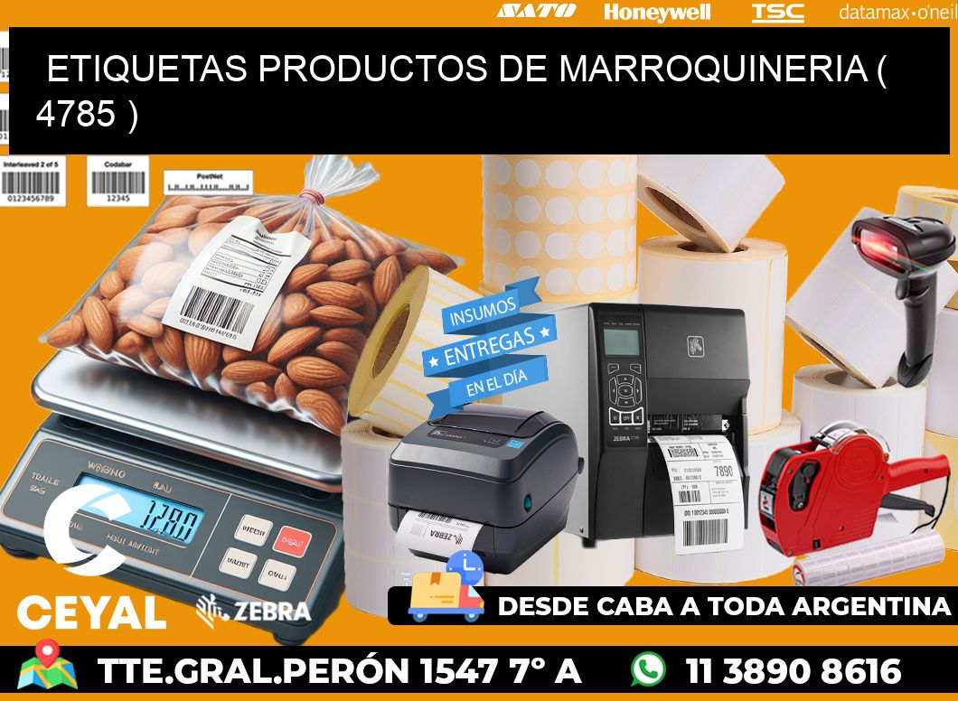 ETIQUETAS PRODUCTOS DE MARROQUINERIA ( 4785 )