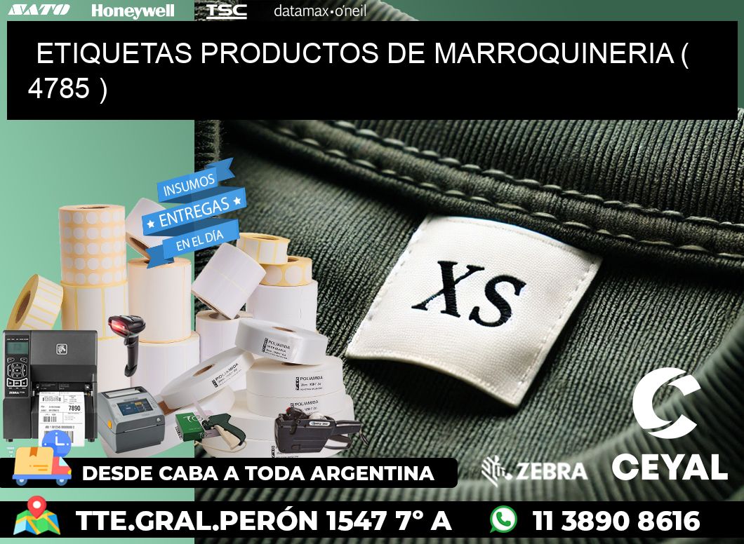 ETIQUETAS PRODUCTOS DE MARROQUINERIA ( 4785 )