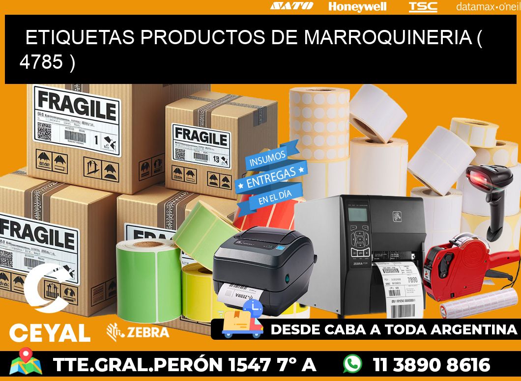 ETIQUETAS PRODUCTOS DE MARROQUINERIA ( 4785 )