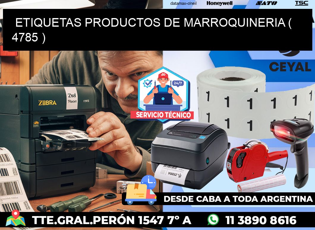 ETIQUETAS PRODUCTOS DE MARROQUINERIA ( 4785 )