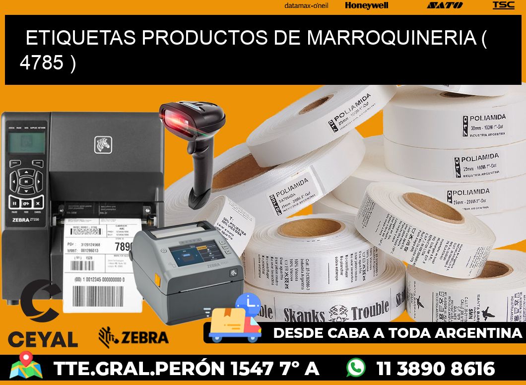 ETIQUETAS PRODUCTOS DE MARROQUINERIA ( 4785 )