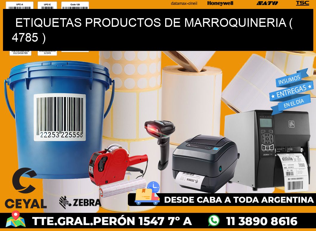 ETIQUETAS PRODUCTOS DE MARROQUINERIA ( 4785 )