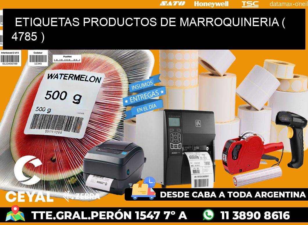 ETIQUETAS PRODUCTOS DE MARROQUINERIA ( 4785 )