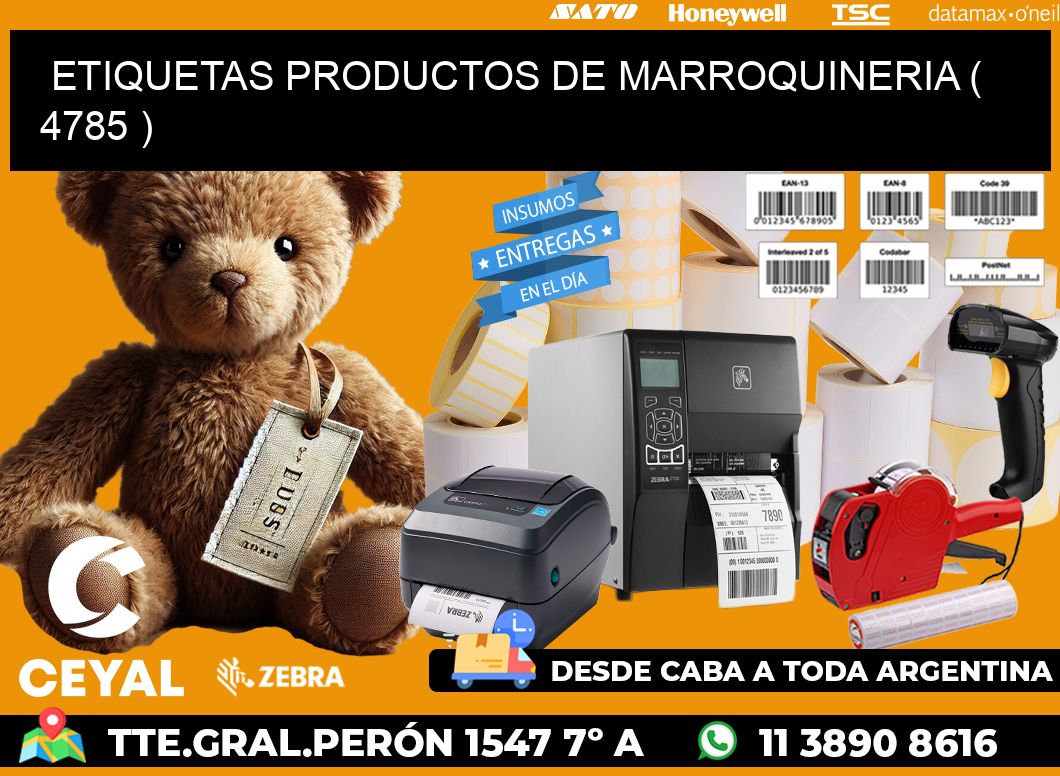 ETIQUETAS PRODUCTOS DE MARROQUINERIA ( 4785 )