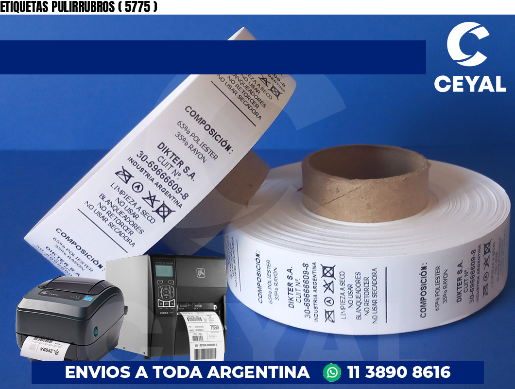 ETIQUETAS PULIRRUBROS ( 5775 )