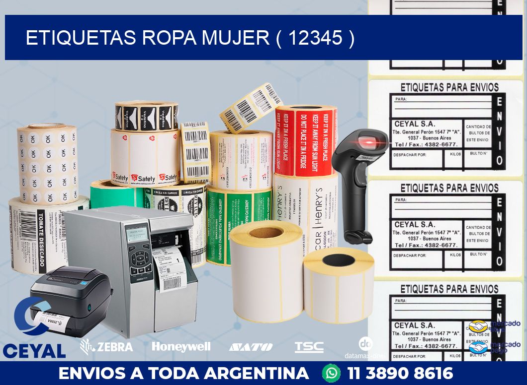 ETIQUETAS ROPA MUJER ( 12345 )
