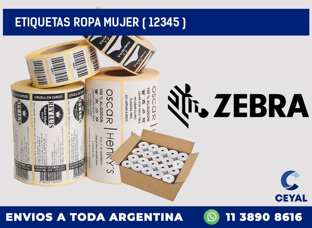 ETIQUETAS ROPA MUJER ( 12345 )