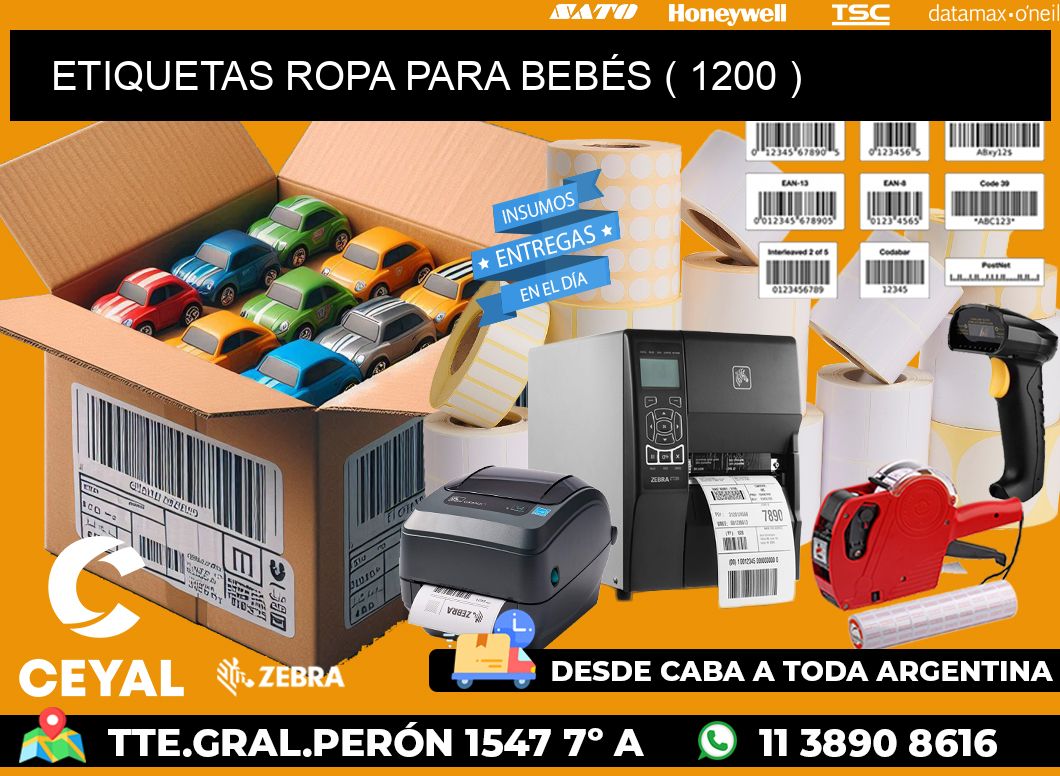 ETIQUETAS ROPA PARA BEBÉS ( 1200 )