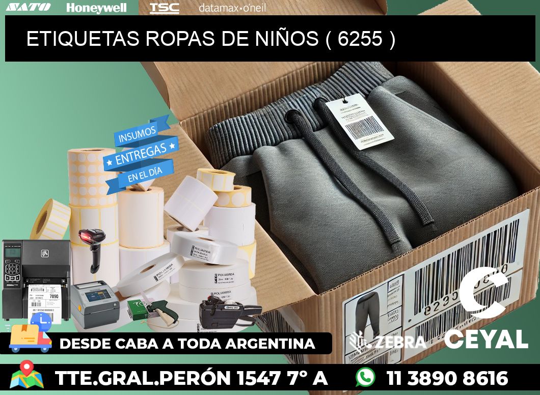 ETIQUETAS ROPAS DE NIÑOS ( 6255 )