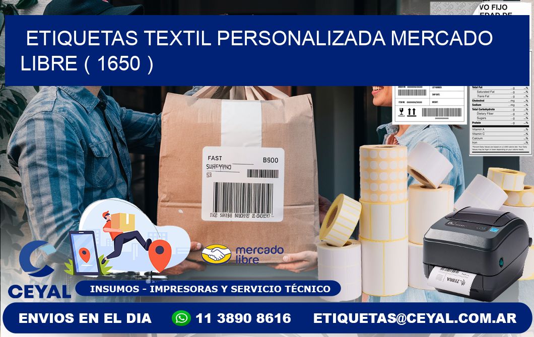 ETIQUETAS TEXTIL PERSONALIZADA MERCADO LIBRE ( 1650 )