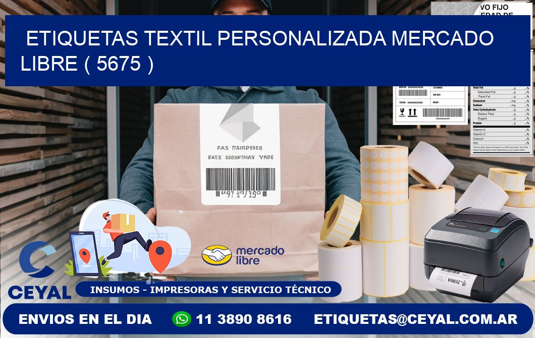 ETIQUETAS TEXTIL PERSONALIZADA MERCADO LIBRE ( 5675 )