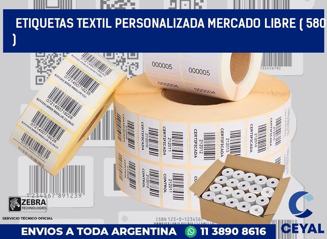 ETIQUETAS TEXTIL PERSONALIZADA MERCADO LIBRE ( 580 )