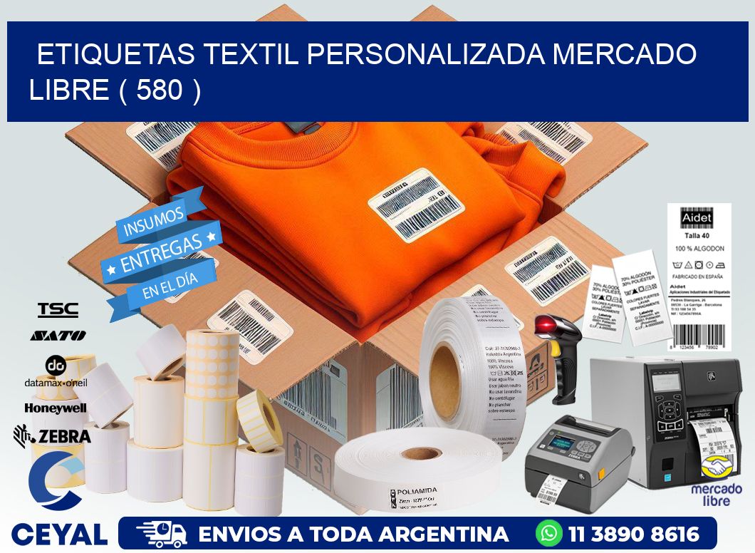 ETIQUETAS TEXTIL PERSONALIZADA MERCADO LIBRE ( 580 )