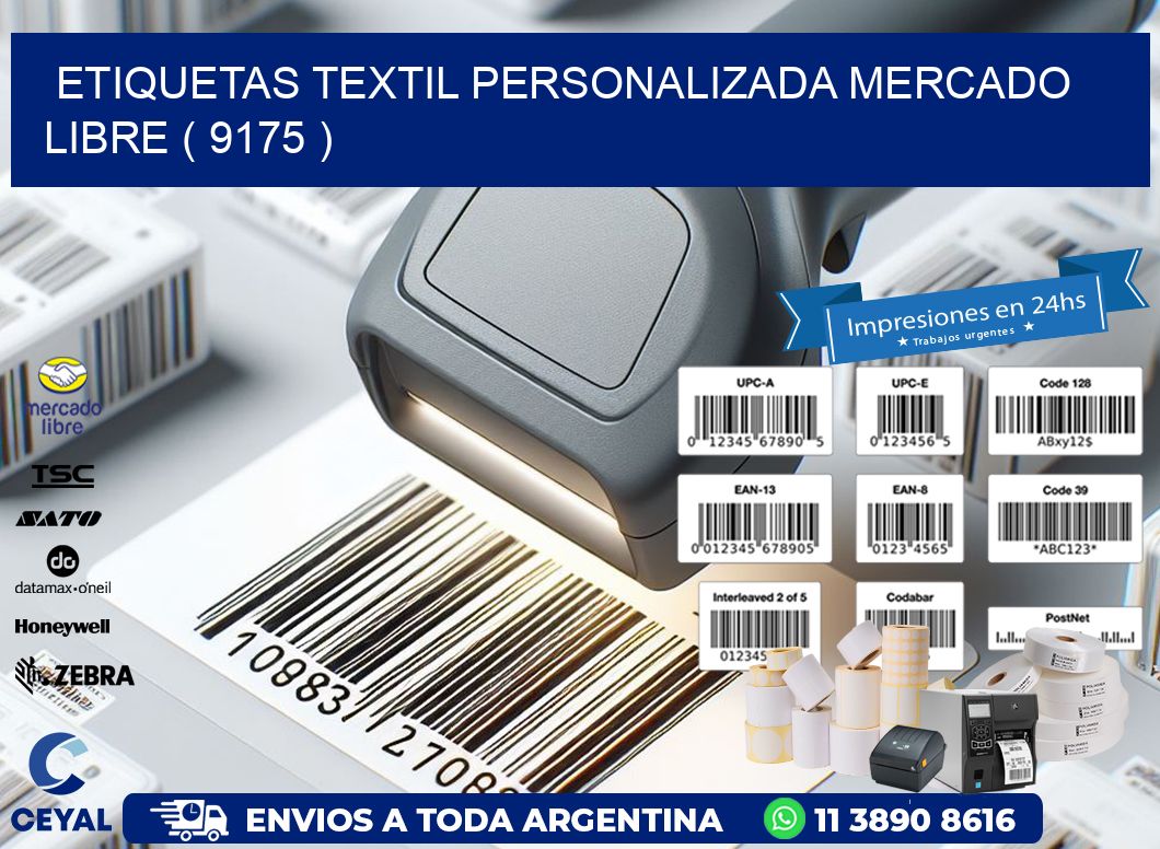 ETIQUETAS TEXTIL PERSONALIZADA MERCADO LIBRE ( 9175 )