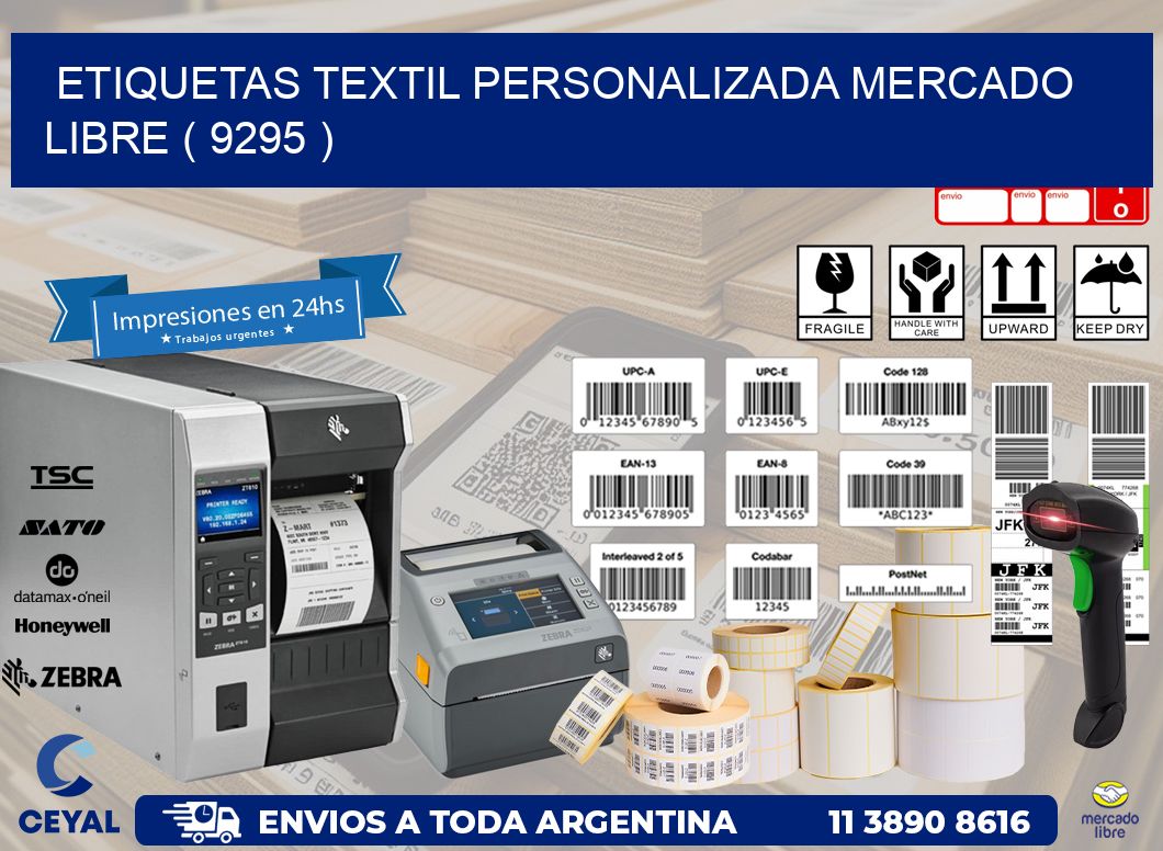 ETIQUETAS TEXTIL PERSONALIZADA MERCADO LIBRE ( 9295 )