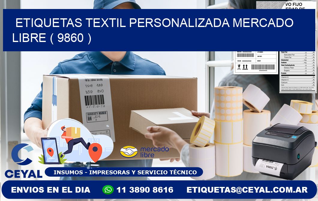 ETIQUETAS TEXTIL PERSONALIZADA MERCADO LIBRE ( 9860 )