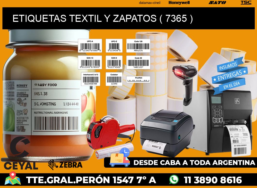 ETIQUETAS TEXTIL Y ZAPATOS ( 7365 )